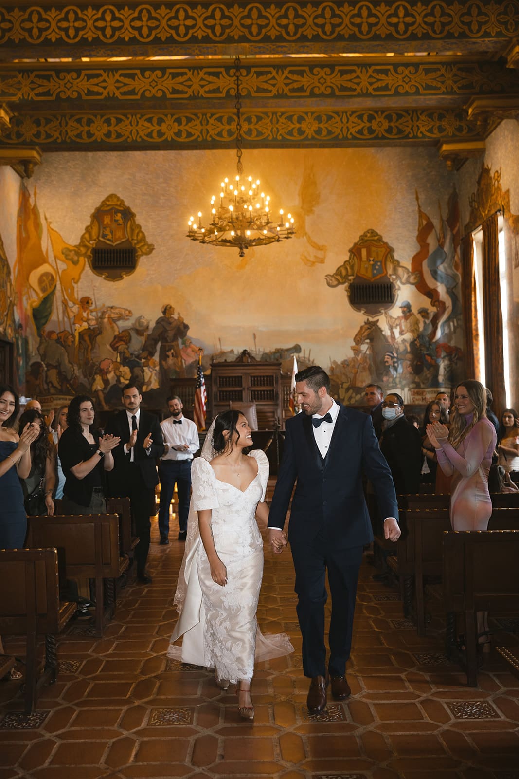 Mural Room Wedding at the Santa Barbara Courthouse
